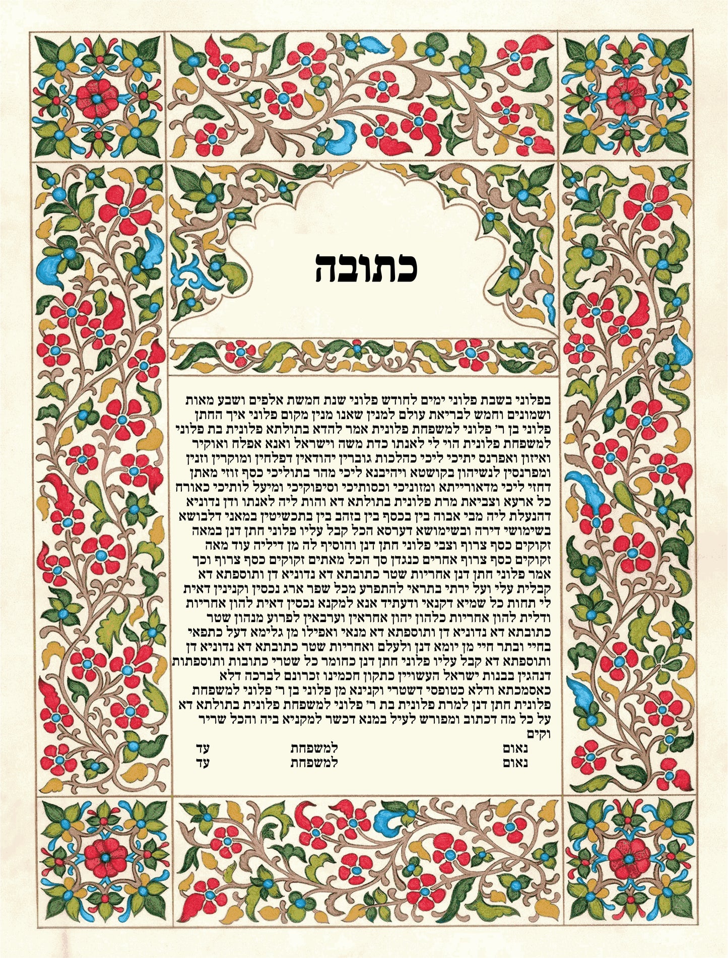Ketubah (Marriage contract) set of 2